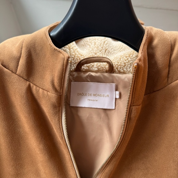 Drole de Monsieur Half-Zip Suede Jacket (Unisex) - Picture 3 of 6